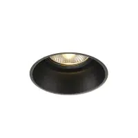SLV Horn-T Spot Stahl Schwarz Rund | Ausschnitt 180mm - Geeignet für 1x GU10 (AR111) 