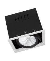 Ledvance LED-Spot Quadrat schwenkbar Schwarz-Weiß 30W 2700lm 36D - 830 Warmweiß | Ausschnitt 164mm