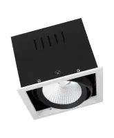 Ledvance LED-Spot Quadrat schwenkbar Schwarz-Weiß 30W 2700lm 36D - 830 Warmweiß | Ausschnitt 164mm