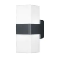 Ledvance Smart+ Wifi Wandleuchte Grau Up & Down - Außenbeleuchtung - 13.5W 950lm - 830 Warmweiß | RGBW - Dimmbar