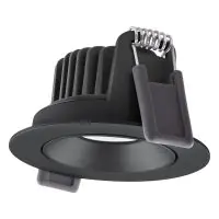 Ledvance LED-Spot Adjust Aluminium Schwarz 8W 640lm 36D - 927 Extra Warmweiß | Ausschnitt 68mm - IP20 - Höchste Farbwiedergabe - Dimmbar