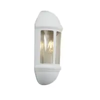 Ansell LED-Wandleuchte Latina Halblaterne Weiß - Geeignet für E27 bis zu 42W | IP65