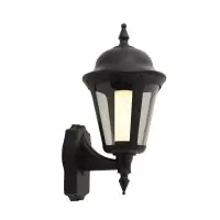 Ansell LED Wandleuchte Latina Laterne Schwarz - Geeignet für E27 Bis Zu 42W | IP65