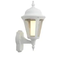 Ansell LED Wandleuchte Latina Laterne Weiß - Geeignet für E27 Bis Zu 42W | IP65