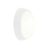 Ansell LED Bulkhead Helder Circular Plain White 12W 1058lm - 830-840-865 CCT | 215mm - IP54 