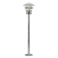 Nordlux Vejers Sockellampe Verzinkter Stahl und Glas Grau | IP54 - Geeignet für E27