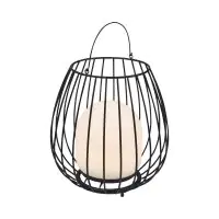 Nordlux Tischlampe Jim To-Go Portable Akku Metall Schwarz 3W 300lm - 827 Extra Warmweiß | 3-Stufen Dimmbar 