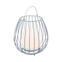 Nordlux Tischlampe Jim To-Go Portable Akku Metall Grau 3W 300lm - 827 Extra Warmweiß | 3-Stufen Dimmbar 