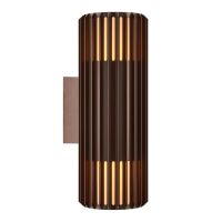 Nordlux Aludra Wandleuchte Seaside Braun Up & Down | Geeignet für 2x E27