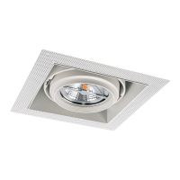 Noxion Einbau Spot rahmenlos Pro 1x AR111 schwenkbar Weiß | Ausschnitt 164x164mm - G53 Sockel