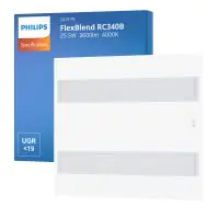 Philips LED Panel FlexBlend RC340B Weiß 25.5W 3600lm - 940 Kaltweiß | 60x60cm - UGR <19 - Höchste Farbwiedergabe - Bewegungs- und Lichtsensor
