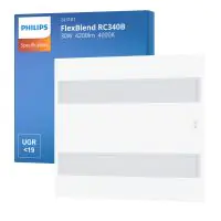 Philips LED Panel FlexBlend RC340B Weiß 30W 4200lm - 940 Kaltweiß | 60x60cm - UGR <19 - Höchste Farbwiedergabe - Bewegungs- und Lichtsensor