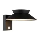 Nordlux Solar Wandleuchte Justina Metall Schwarz 400lm - 830 Warmweiß | IP44 - Bewegungs- und Lichtsensor
