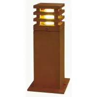 SLV Carré 40 Lampadaires Salon Acier Rouille Carré 9W 90lm - 830 Blanc Chaud | Extérieur - IP55