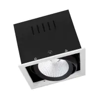 Ledvance Spot LED Carré Multi inclinable Noir-Blanc 30W 2700lm 38D - 840 Blanc Froid | Diamètre 164mm