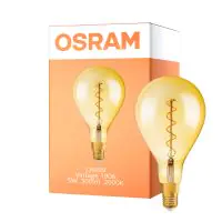 Osram Vintage 1906 LED E27 Poire Filament Dorée 160mm 5W 300lm - 820 Blanc Très Chaud | Dimmable - Équivalent 40W