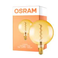 Osram Vintage 1906 LED E27 Globe Filament Dorée 200mm 5W 300lm - 820 Blanc Très Chaud | Dimmable - Équivalent 40W