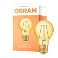 Osram Vintage 1906 LED E27 Poire Filament Dorée 2.5W 220lm - 824 Blanc Très Chaud | Équivalent 25W