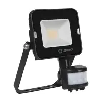 Ledvance Projecteur LED Compact Noir 10W 900lm 100D - 830 Blanc Chaud | IP65 - Symétrique - Détecteur de mouvement et de lumière