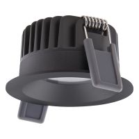 Ledvance Spot LED Fix Aluminium Noir 8W 680lm 36D - 930 Blanc Chaud | Diamètre 68mm - IP44 - Meilleur rendu des couleurs - Dimmable