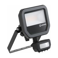 Ledvance Projecteur LED Aluminium Noir 8W 1200lm 100D - 840 Blanc Froid | IP65 - Détecteur De Mouvement Et De Lumière - Symétrique