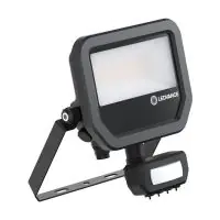 Ledvance Projecteur LED Aluminium Noir 17W 2200lm 100D - 830 Blanc Chaud | IP65 - Détecteur De Mouvement Et De Lumière - Symétrique