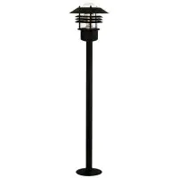 Nordlux Vejers Lampadaire extérieur Métal et Verre Noir | IP54 - Convient pour E27