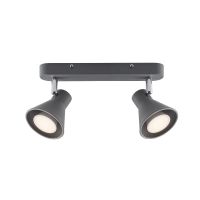 Nordlux Eik 2 Spot Métal Gris | Convient pour 2x GU10