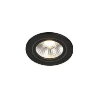 Nordlux Spot LED Alec Noir 6.1W 480lm 36D - 830 Blanc Chaud | Diamètre 80mm - IP20 - 3 niveaux de gradation Dimmable