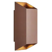 Nordlux Nico Applique Murale Aluminium Rouille Up & Down | IP54 - Convient pour 2x GU10