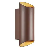 Nordlux Nico Applique Murale Aluminium Rouille Up & Down | IP54 - Convient pour 2x GU10