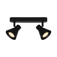 Nordlux Eik 2 Spot Métal Noir | Convient pour 2x GU10
