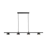 Nordlux Plafond Spot Clyde Métal Noir 16W 1180lm - 827 Blanc Très Chaud | IP20 - 3 Niveaux De Gradation Dimmable