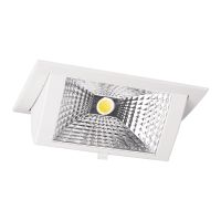 Downlight LED Wallwasher Wally Moyen Blanc 27W 3700lm 78x100D - 830 Blanc Chaud - 238x145mm