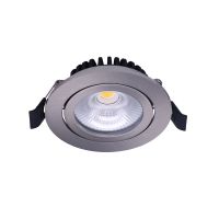 Noxion LED Inclinable Slim Spot Argent Rond 6W 550lm 60D - 927 Blanc Très Chaud | 85mm - IP54 - Dimmable - Meilleur Rendu Des Couleurs