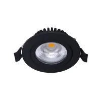 Noxion LED inclinable Slim Spot Noir 6W 550lm - 930 Blanc Chaud | Diamètre 75mm - IP54 - Meilleur rendu des couleurs 