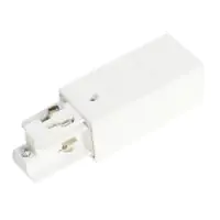 Connecteur triphasé Terre droit - Blanc