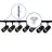 Bright Choice Ensemble complet Rail Monophasé Rail 3 Mètre Noir | incl. 7x Spot + GU10 2700K 3W Dimmable + Embout, Connecteur d’Alimentation et I-Connecteur