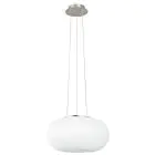 Eglo Suspension Luminaire Optica Acier Nickel Satiné | Convient pour 2x E27